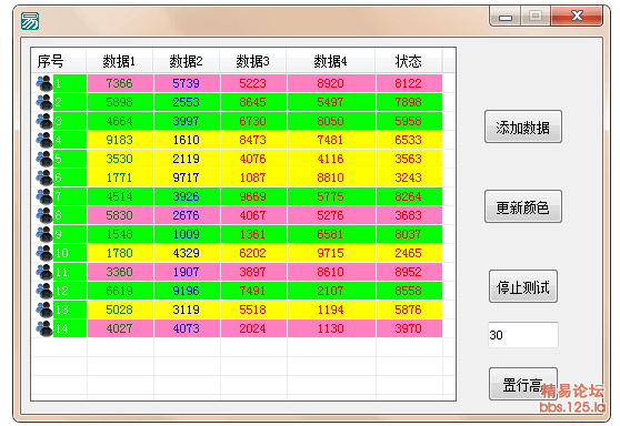 易语言超级列表框置行列色，修改不闪烁版本源码免费下载