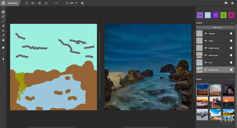 英伟达AI智能绘画工具：NVIDIA Canvas 1.4